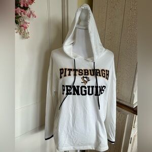 Reebok White NHL Penguins Hoodie